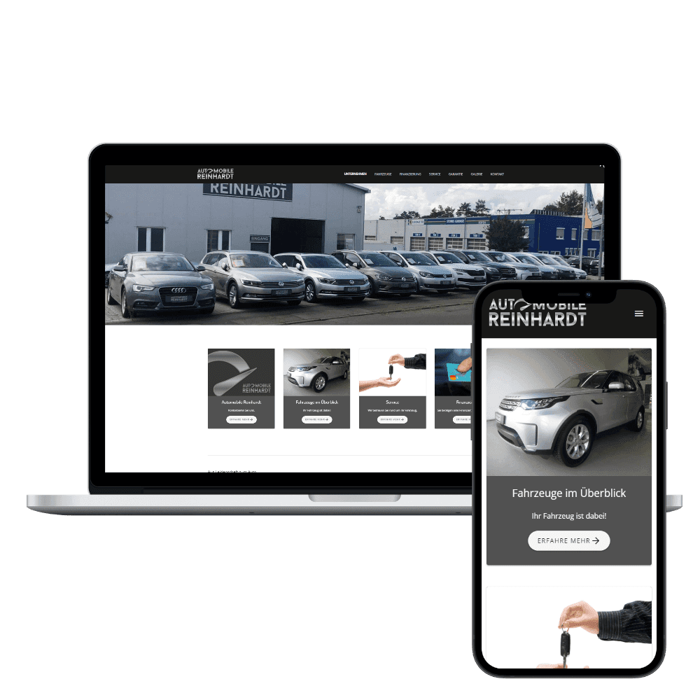 Webseite Projekt: Automobile Reinhardt – Autohaus Website