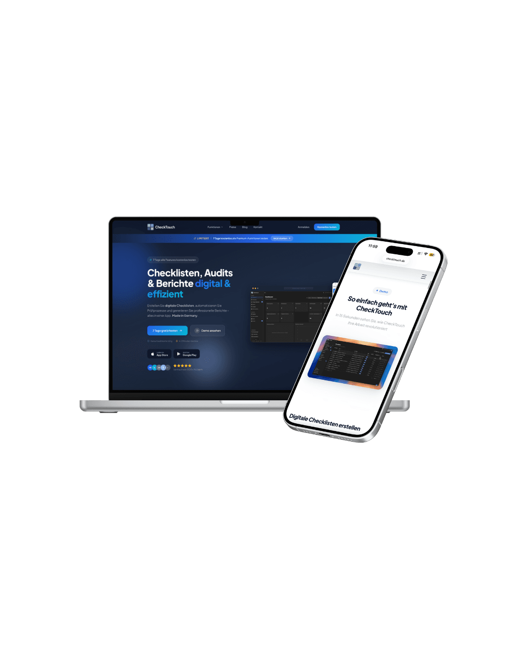 Webseite · App · Software Projekt: Checktouch