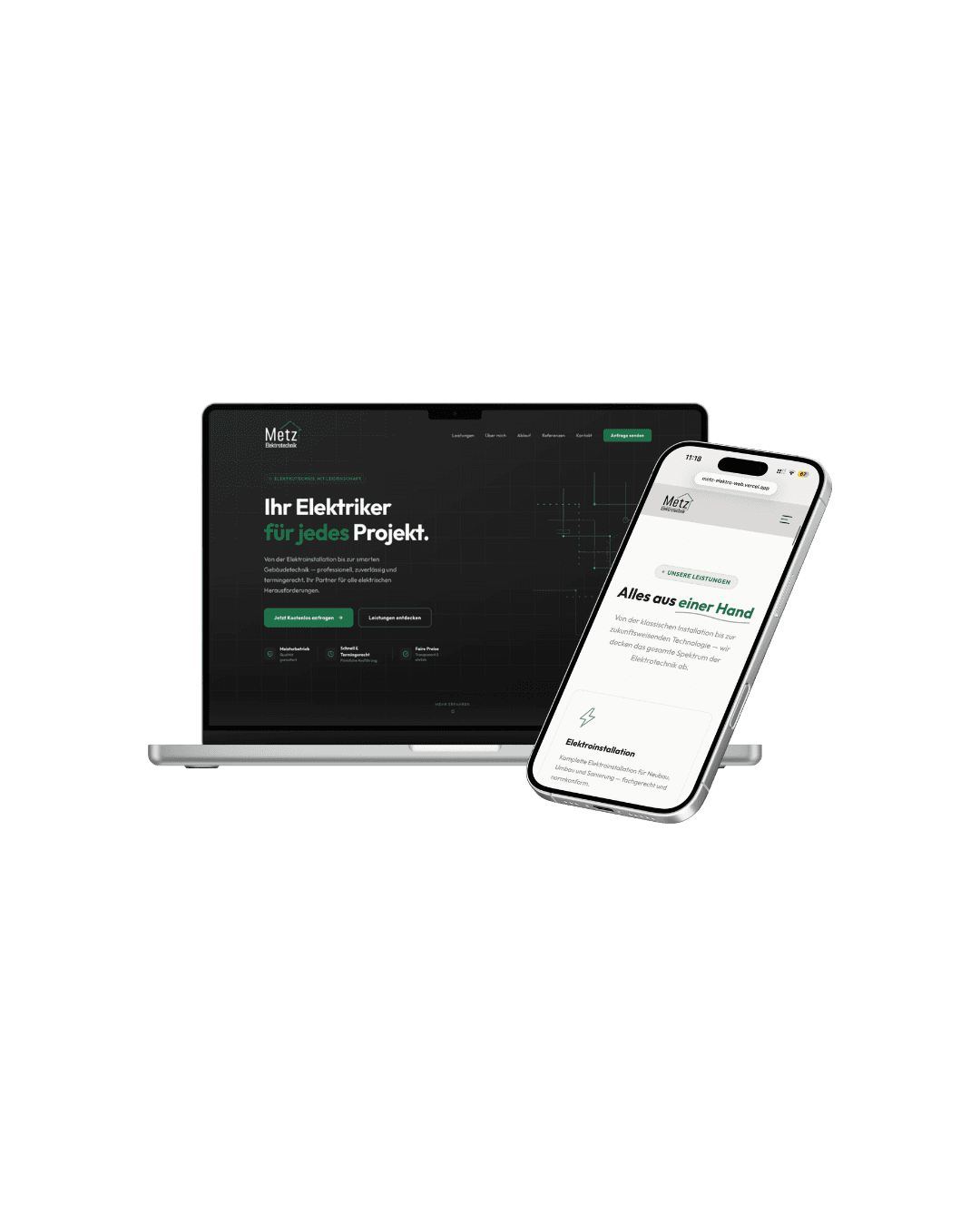 Webseite Projekt: Metz Elektro